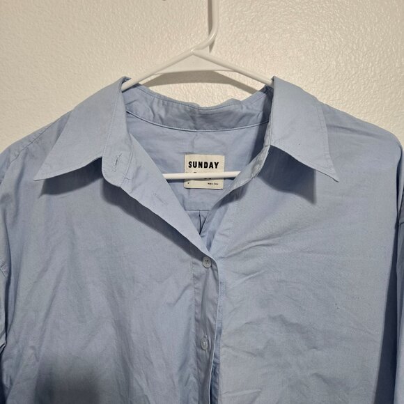 Aritizia Sunday Best Future Shirt in Blue - Size Medium - Picture 2 of 8